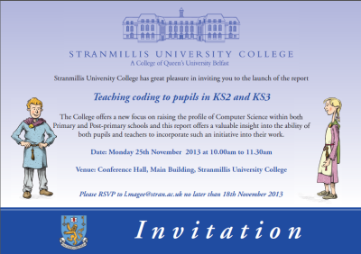 Stranmillis Report invitation